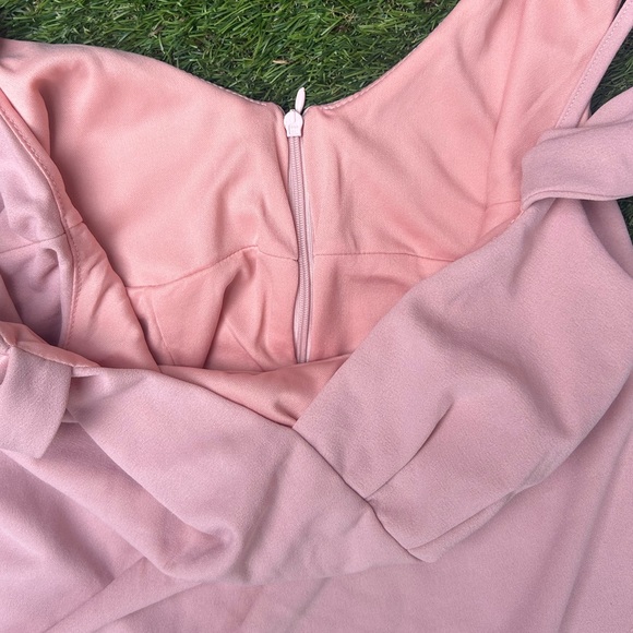 Pink Off-Shoulder Dress - Picture 3 of 6